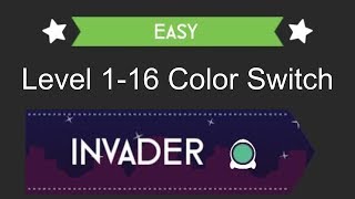 Completing Level 1-16 *Easy : Color Switch Invader screenshot 3