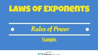 Examples on how To use the laws of exponents (Rules of Power) Examples on how To use the laws of exponents (Rules of Power)