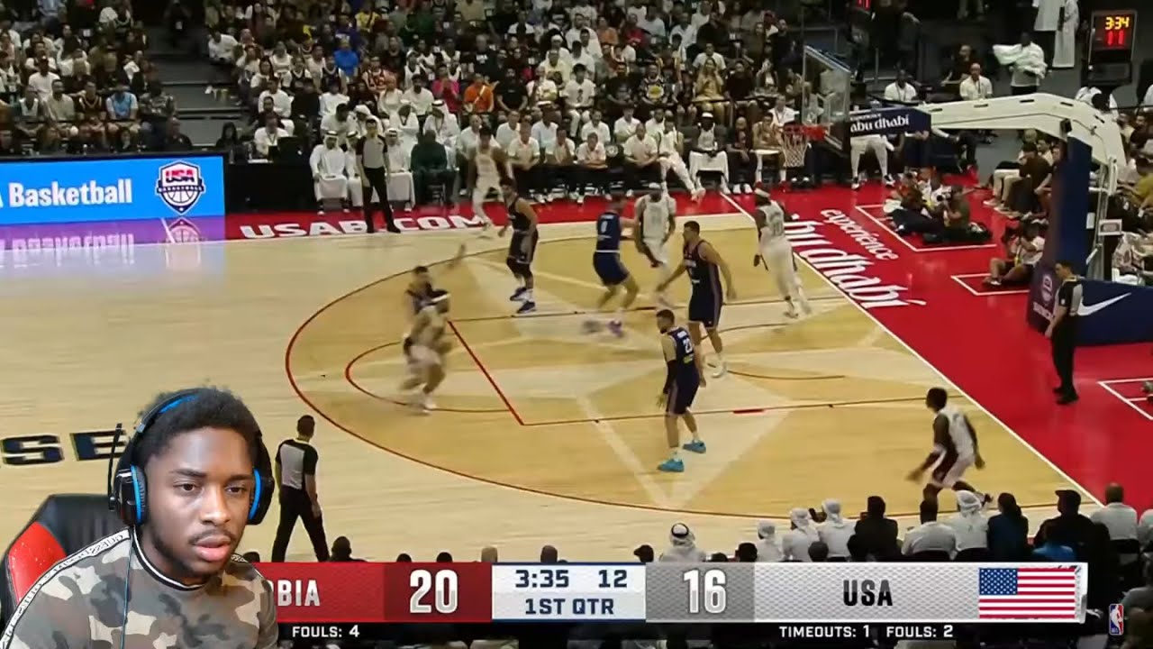 REACTING TO USA vs SERBIA | USAB SHOWCASE | FULL GAME HIGHLIGHTS