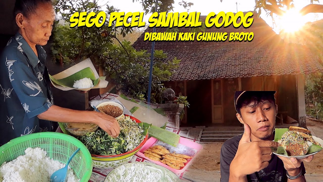 Menemukan kuliner langka!! Sego Pecel Sambal Godog Klopo, dibawah pegunungan Slahung!
