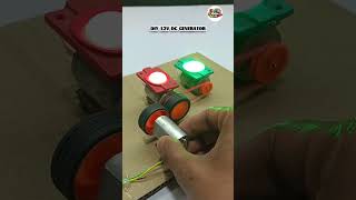 DIY 12 Volt DC Motor Generator With 2 LED Lights Using Toy Motor
