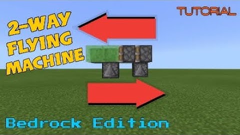 Minecraft Tutorial: 2 Way Flying Machine (Bedrock Edition)