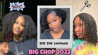 CUTTING ALL OF MY HAIR OFF! *not click bait* 2022 natural hair journey 🤩💕