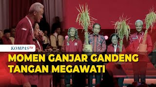 Megawati, Jokowi, dan Ganjar Terima Bibit di Rakernas PDIP