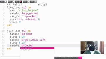 Live coding with Sonic Pi