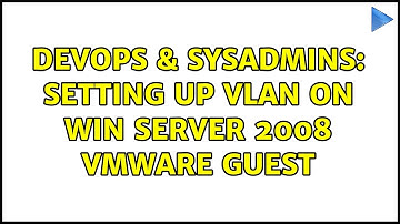 DevOps & SysAdmins: Setting up VLAN on Win Server 2008 VMware guest