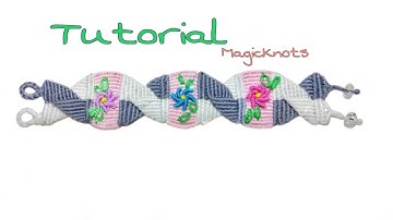 Double Zig Zag  Macrame Roses Bracelet ♥DIY♥