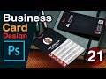 21 - تصميم كارت شخصى ( خطوات انشاء التصميم ) - Design business card in Photoshop