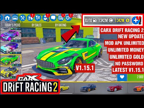 CARX DRIFT RACING 2 NEW UPDATE LATEST V1.15.1 MOD APK UNLIMITED MONEY  UNLIMITED GOLD 