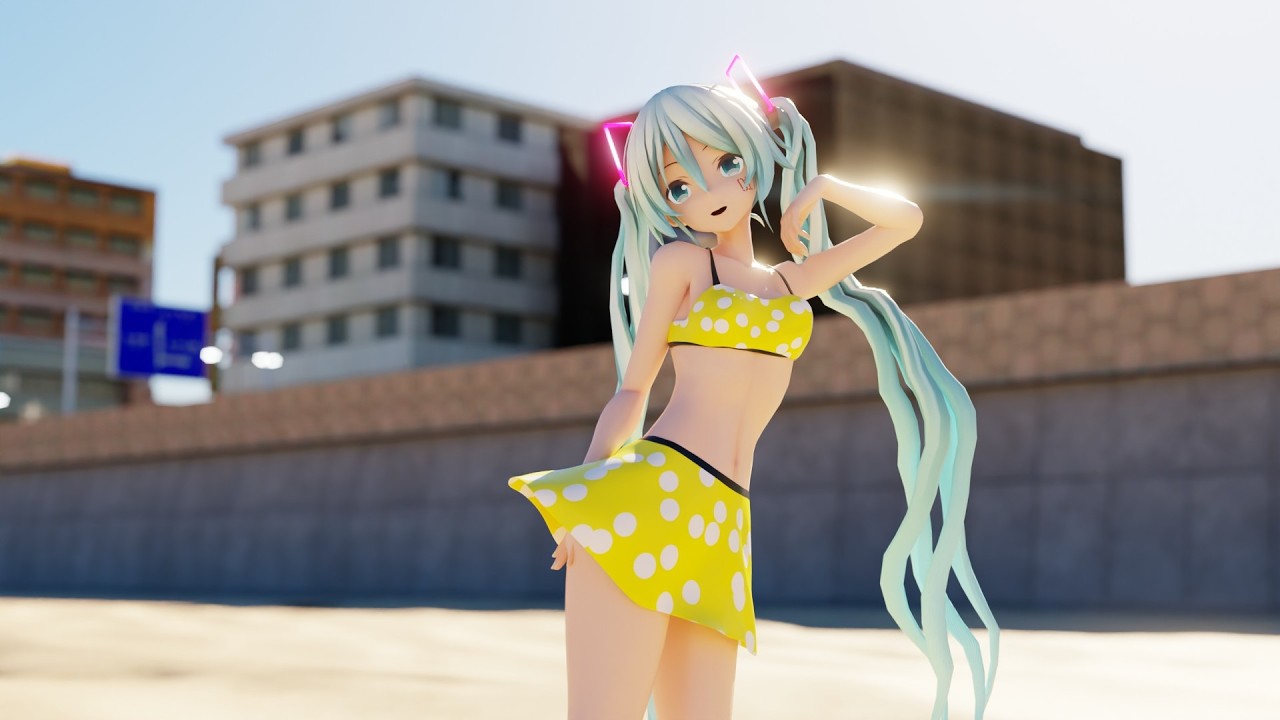【MMD】初音ミク - Deep Blue Town