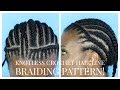 Natural crochet braid hairline braiding pattern