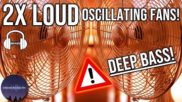 TWO POWERFUL & LOUD OSCILLATING FANS - FAN NOISE FOR SLEEPING 😴 | BLACK SCREEN