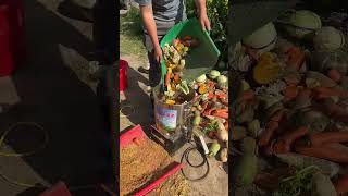 Chopped vegetables and hay are very convenient for making animal feed. #vegetablechopper.