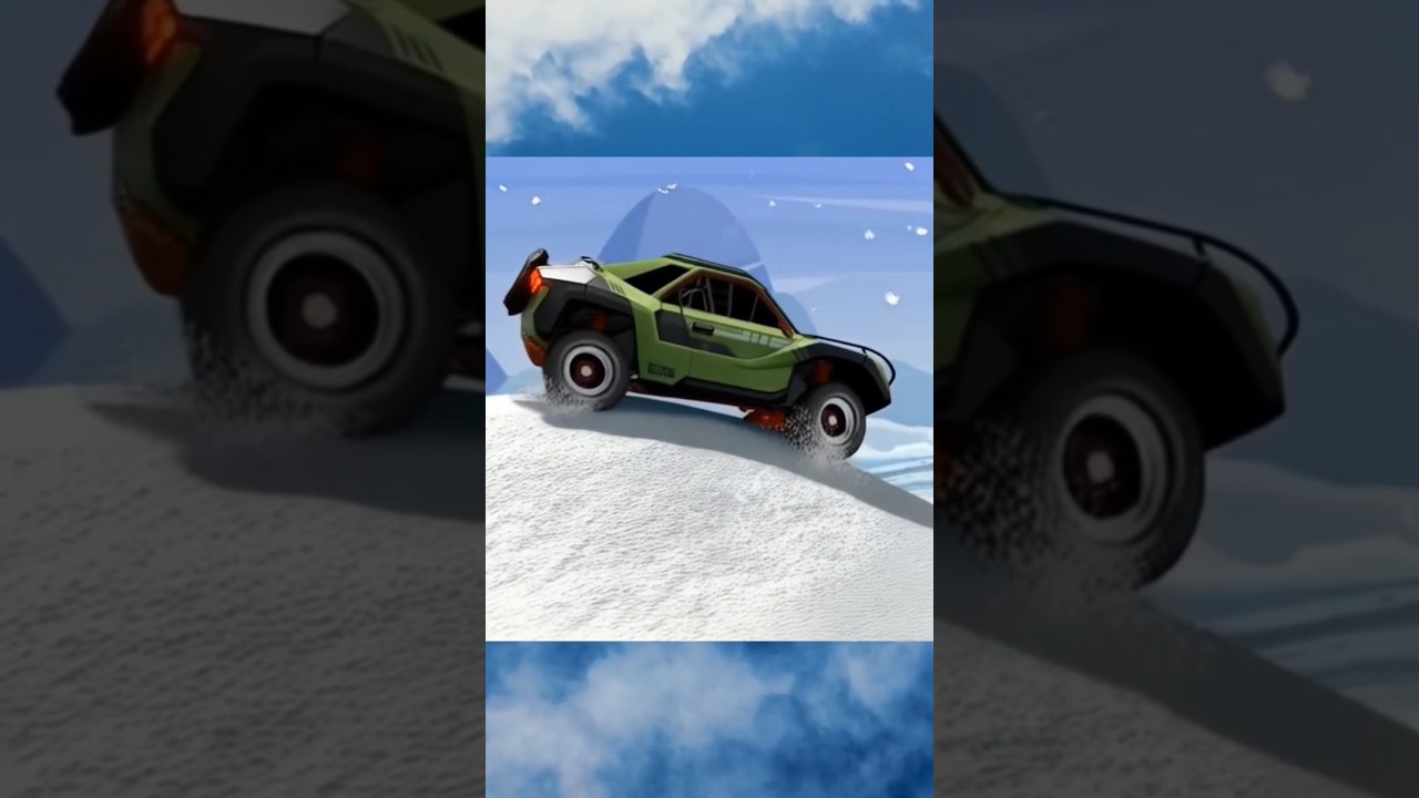 Driving the Raider in Hill Climb Racing 2 on a slippery snow track! ❄️ 