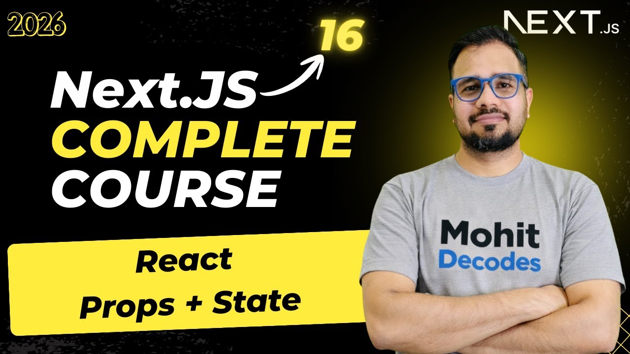 NextJS Tutorial #5 - Props & State - YouTube