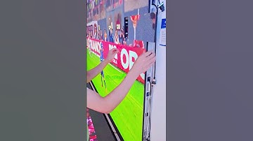 Watch Messi’s game while installing LED modules. #eagerled #leddisplay #ledwall #ledscreen