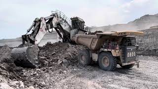 Liebherr R9350 Excavator Working On Coal Mine ~ Miningmovies