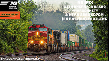 (VERY RARE) BNSF 4708 Dash9 “Warbonnet” leading NS 24X with WFRX 8865 SD70M trailing through MP.29!
