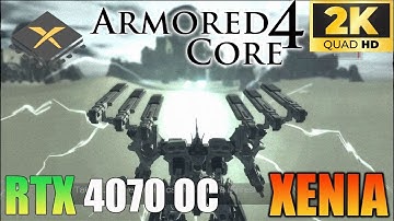 Armored Core 4  PC Gameplay | Xenia Emulator | RTX 4070 | 2K | Performance Test 2023