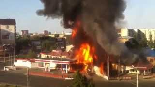 Russia Gas Station Leakage and Explosion