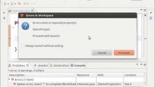 Programming features Eclipse - Oriya