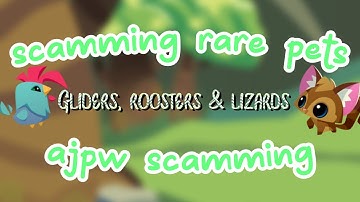 Scamming rare pets on AJPW (Rooster, glider, etc) | AJPW scamming