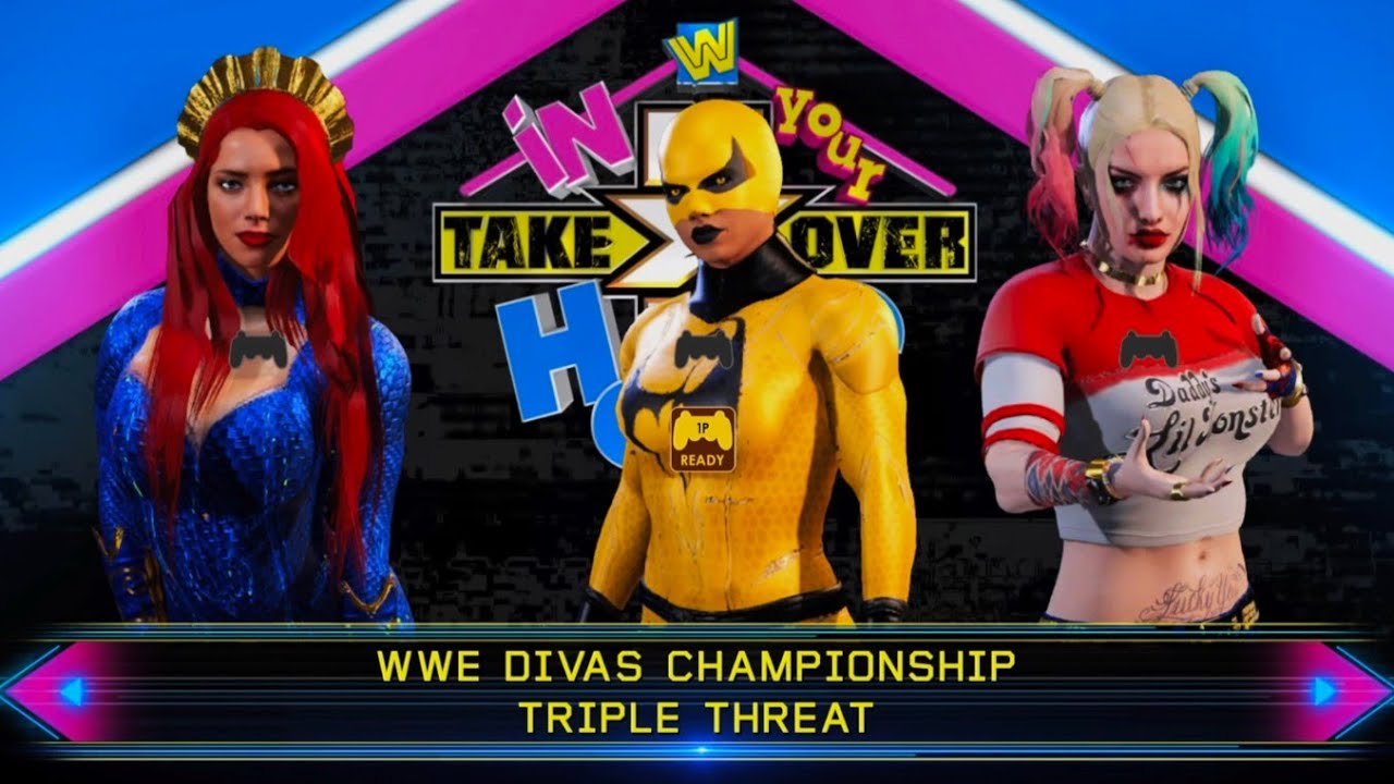MERA Vs LADY IRONFIST Vs HARLEY QUINN | WWE DIVAS CHAMPIONSHIP | TRIPLE THREAT MATCH | NXT
