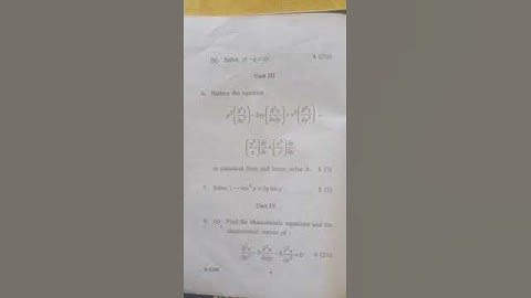 b.a/b.sc 3rd semester paper partial differential equations cdlu