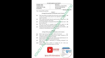 BCOC 131 Solved  Assignment 2025-26  |BCOC 131 Handwritten Assignment 2026 | BCOC 131 Assigment 2026