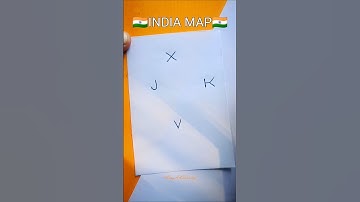 How to draw INDIA Map 🇮🇳 #india #drawing #map