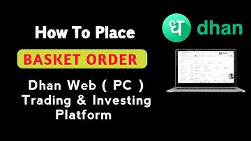 How To Place Basket Order Dhan Website !! Dhan Series !! @DhanHQ  Web