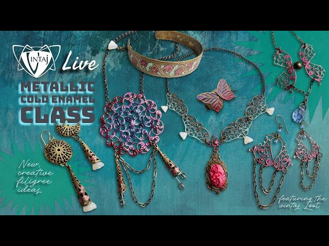 FREE Live Jewelry Class - Cold Enamel Painting - Filigree