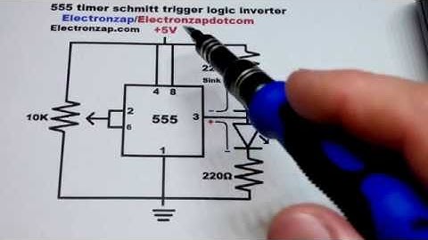 555 timer schmitt trigger logic inverter circuit step by step build electronics by electronzap