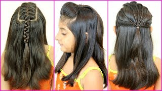 3 QUICK Back To School HEATLESS Hairstyles - Braided, Puff, Twisted | MyMissAnand