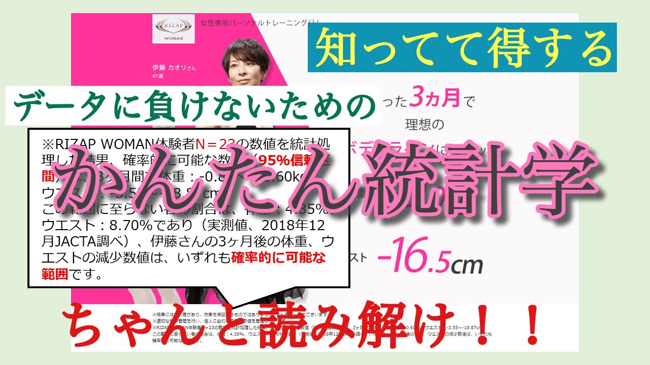 かんたんおもしろ統計学 データを前に何するの Youtube