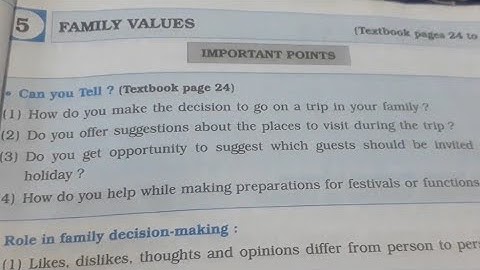 Std. 5 EVS. 1 Lesson.5 Family Values Digest