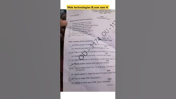 web technologies 2025 April  b.com semester 4 Osmania university question paper #osmaniauniversity