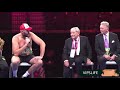 Tyson Fury gives a motivational speech