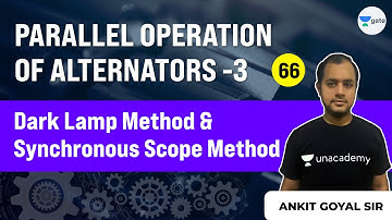 Lec 66 | Parallel Operation of Alternators (Part 3) | Dark Lamp Method & Synchronous Scope Method