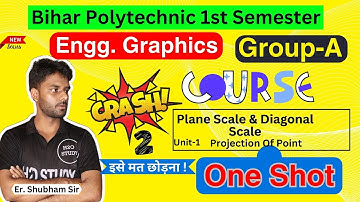 Crash Course Day-2|Engineering Graphics unit-2 Bihar Polytechnic 1st Semester Group-A|H2O STUDY|
