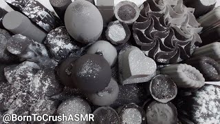 #DarkLovers Open Collab w/ @APowderyMess  | Black & Gray Baking Soda Crushing | Relaxing | ASMR |