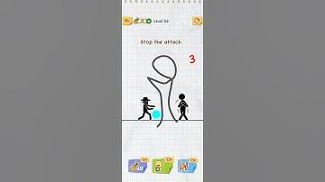 Draw 2 save 😂 ! can I save him Level 22 sto the attack🤣 #puzzlegames​ #puzzle​ #shorts​