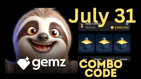 Gemz Combo Code for Today 31st July | Gemz Daily Combo Cipher Codes