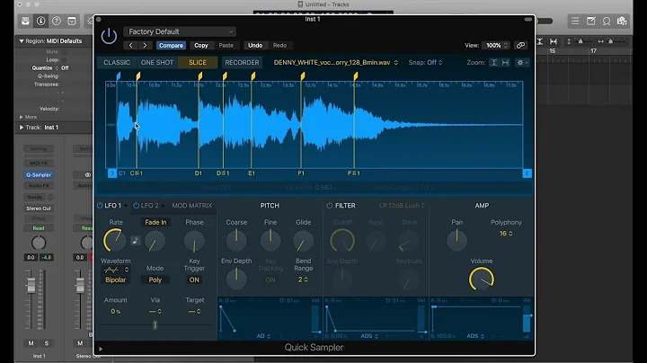 Logic Pro X 10.5 Sampler and Quick Sampler Tutorial | Splicing Audio Across Multiple Notes