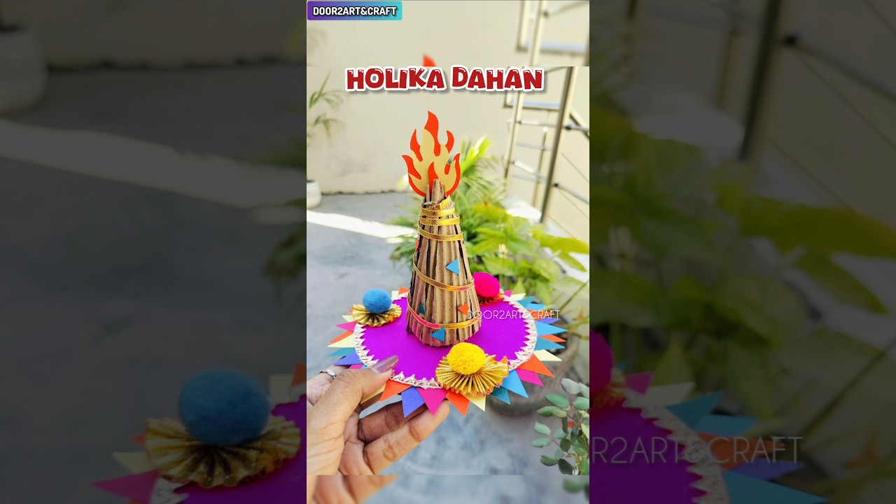 DIY Holika Dahan Craft | Holi Craft Ideas ❣️🔥✨