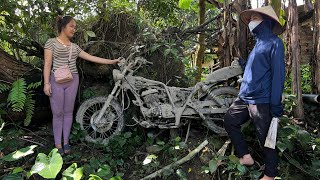The Genius Girl Bought Her Neighbors Badly Damaged Old Motorbike.