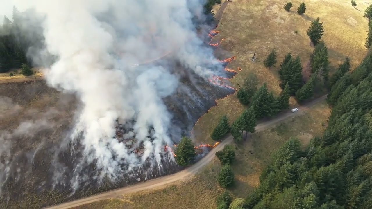PBFD and CAL FIRE Drone Footage of Wildfire with Infrared