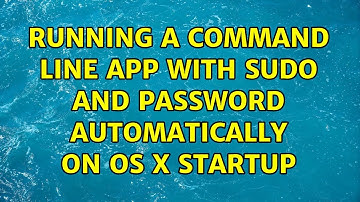 Running a command line app with sudo and password automatically on OS X startup