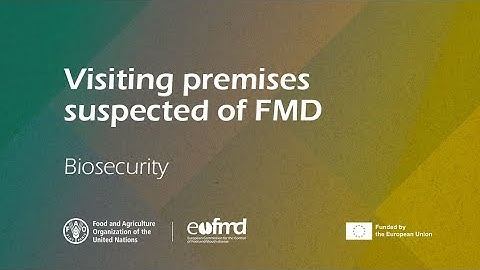 FMD Biosecurity. Visiting a premises suspected of FMD