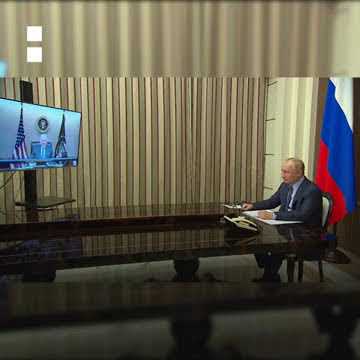 Watch the start of Biden and Putin’s video call | AJ #shorts